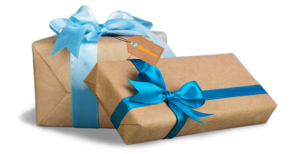 Gifts with a blue ribbon from OrthoSleeve