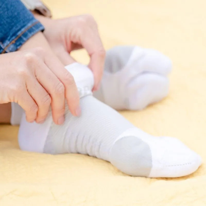 Close-up image of the bunion pad feature on the OrthoSleeve Bunion Relief Socks