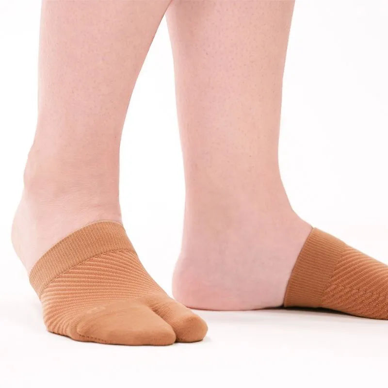 Image of the OrthoSleeve Forefoot Compression Sleeves on someone's feet