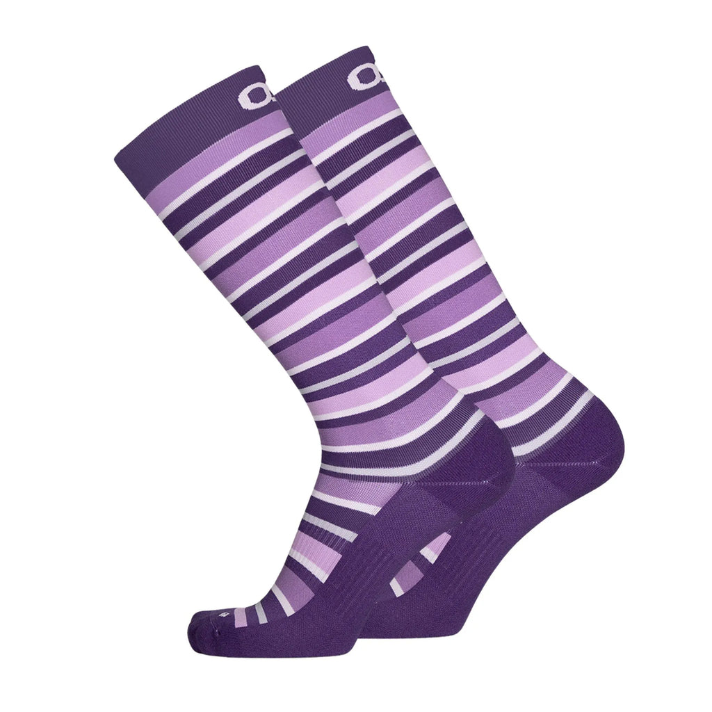 OrthoSleeve purple striped compression socks